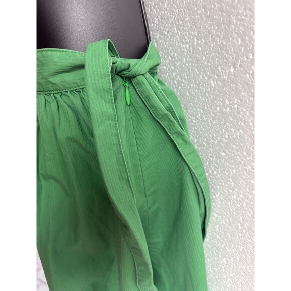 J Crew Green Skater Skirt Size XS Flowy Pockets Short Gathered Girly Summer - Picture 2 of 8